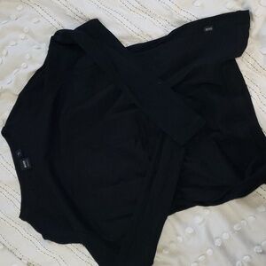 Hugo boss MEN'S black ribbed sleeve long sleeve tee XXL